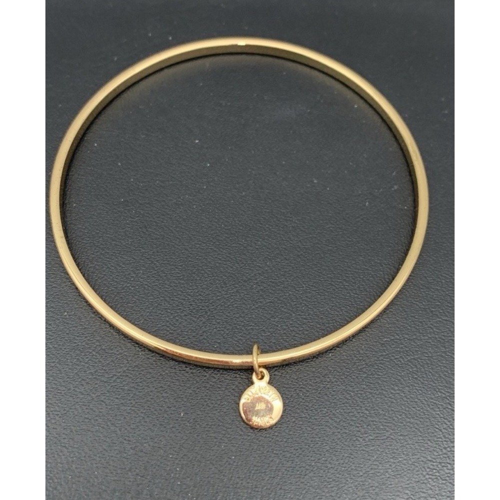 Elizabeth & And James Gold Tone Bangle Charm Bracelet